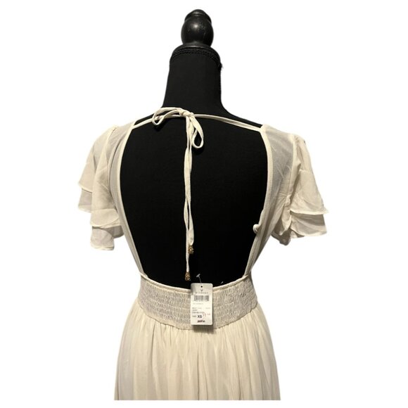 Windsor Summer Daydream Ivory Ruffled Chiffon Maxi Dress (NWT) - Picture 9 of 10